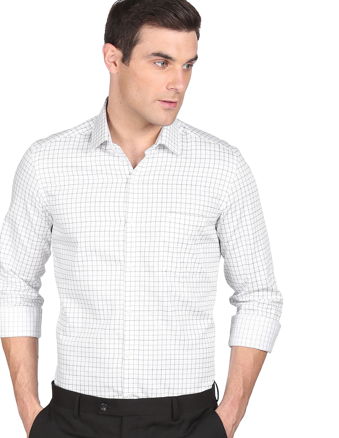 Buy Arrow Mitered Cuff Check Shirt - NNNOW.com