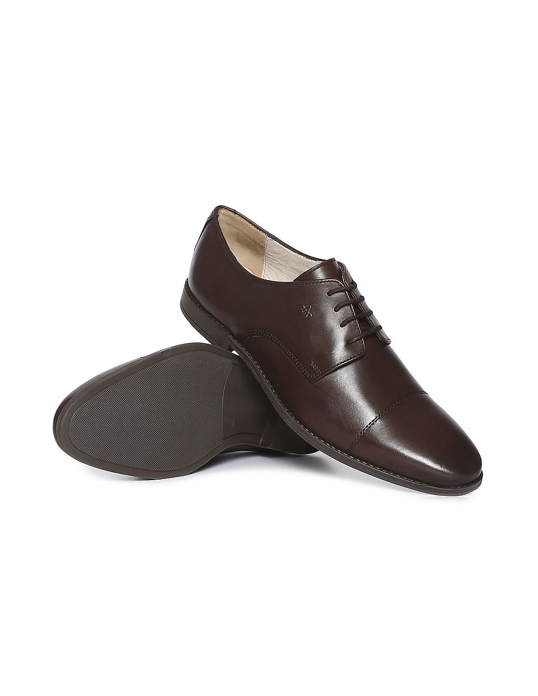 Buy MenCap Toe Leather Derby Shoes online at NNNOW.com