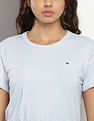 Tommy Hilfiger Crew Neck Solid T-Shirt Dress