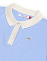 U.S. Polo Assn. Women Contrast Collar Vertical Stripe Polo Shirt