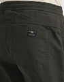 Flying Machine Drawstring Waist Solid Joggers
