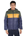Flying Machine Colour Block Padded Hood Jacket