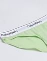 Calvin Klein Underwear Womens Green Solid Panties