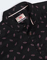 Flying Machine Spread Collar Tropical Print Shirt