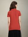 U.S. Polo Assn. Women Embroidered Crest Slim Polo Shirt