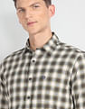 Arrow Sports Tartan Check Slim Shirt