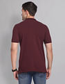 AD by Arvind Cotton Solid Polo Shirt