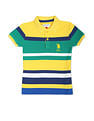 U.S. Polo Assn. Kids Horizontal Stripe Cotton Pique Polo Shirt