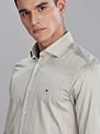 Tommy Hilfiger Striped Regular Fit Plain Woven Shirt