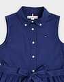 Tommy Hilfiger Kids Girls Cotton Button-Down Collar A-Line Dress