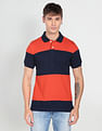 Flying Machine Colour Block Pique Polo Shirt