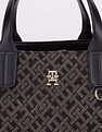 Tommy Hilfiger Logo Brown Pu Handbag