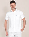 U.S. Polo Assn. Birdseye Dobby Textured Solid Shirt