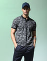 Flying Machine Paisley Print Cotton Polo Shirt