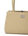 Tommy Hilfiger Solid Beige Pu Shoulder Bag