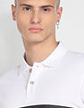 Flying Machine Horizontal Stripe Pique Cotton Polo Shirt