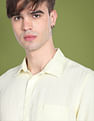 Flying Machine Solid Linen Shirt