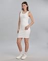 Tommy Hilfiger Womens White Solid Dresses