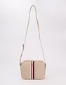 Tommy Hilfiger Solid Beige Nylon Sling Bag