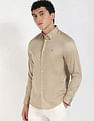 Tommy Hilfiger Solid Regular Fit Plain Woven Shirt