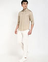 Tommy Hilfiger Solid Regular Fit Plain Woven Shirt