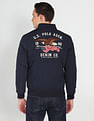 U.S. Polo Assn. Denim Co. Stand Collar Brand Embroidered Polyester Bomber Jacket