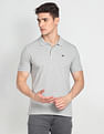 Arrow Sports Ribbed Cuff Heathered Polo Shirt