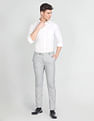 Arrow Tailored Regular Fit Dobby Formal Trousers