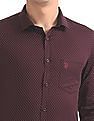 USPA Tailored Slim Fit Paisley Print Shirt