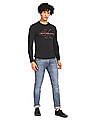 Calvin Klein Men Black Round Neck Long Sleeve T-Shirt
