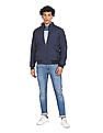 Flying Machine Ribbed Hem Puffer Jacket