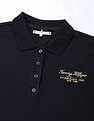 Tommy Hilfiger Womens Blue Solid Polo Shirt