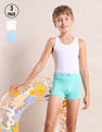 USPA Innerwear Boys Cotton Spandex Solid Trunks - Pack Of 3