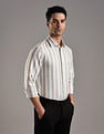 Tommy Hilfiger Striped Regular Fit Plain Woven Shirt