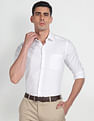 Arrow Self Design Manhattan Slim Fit Shirt