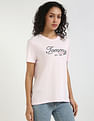 Tommy Hilfiger Pink Women's T-shirt for Gentle Look