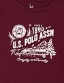 U.S. Polo Assn. Kids Boys Beige and Wine Brand Print T-Shirt - Pack Of 2