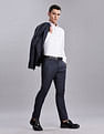Tommy Hilfiger Regular-Fit Self-Design Mid Rise Trousers