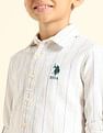 U.S. Polo Assn. Kids Boys Vertical Striped Regular Fit Shirt