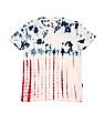U.S. Polo Assn. Kids Boys White Patch Pocket Tie Dye T-Shirt