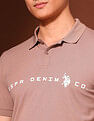U.S. Polo Assn. Denim Co. Brand Printed Work And Wander Polo Shirt