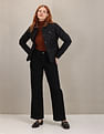 U.S. Polo Assn. Women Contrast Corduroy Collar Solid Quilted Jacket