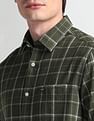 Arrow Sport Tartan Check Herringbone Shirt