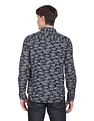 Flying Machine Spread Collar Abstract Print Shirt