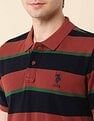 U.S. Polo Assn. Horizontal Striped Gold Cup Polo Shirt