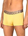 Calvin Klein Underwear Men Light Yellow Contrast Waist Solid Trunks