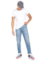Flying Machine Stone Wash Slash Slim Tapered Fit Jeans