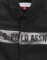 U.S. Polo Assn. Kids Boys Metallic Brand Stripe Shirt