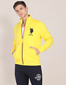 U.S. Polo Assn. High Neck Zip Up Appliqued Sweatshirt
