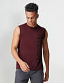 USPA Innerwear Sleeveless Brand Print Polyester I711 Vest - Pack Of 1